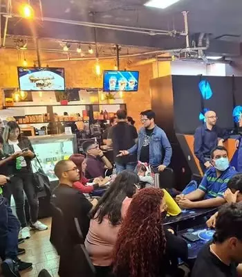 Interior de Bitcoin Café 